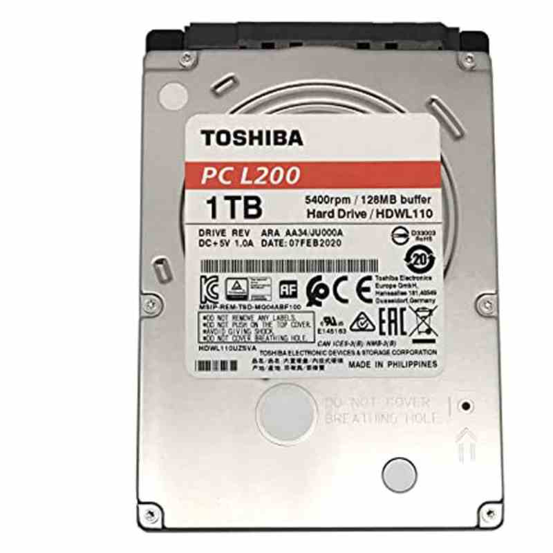 Toshiba L200 1TB Slim 2.5 Inch SATA Internal Hard Drive for Laptop PC with Speed Upto 6Gb/s