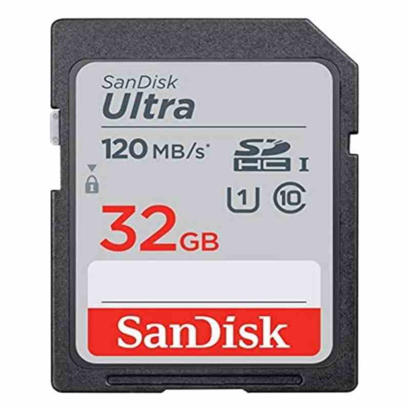 SanDisk Ultra SDHC UHS-I Card 32GB 120MB/s R for DSLR Cameras, for Full HD Recording, 10Y Warranty