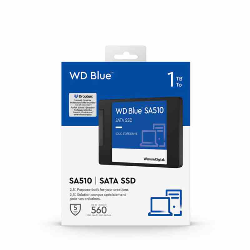WD Blue™ SA510 SATA SSD Internal Storage, 1TB,for Performance Upgrade and Content Creators