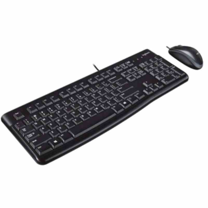 Logitech MK120 Wired Keyboard and Mouse Combo (Black)