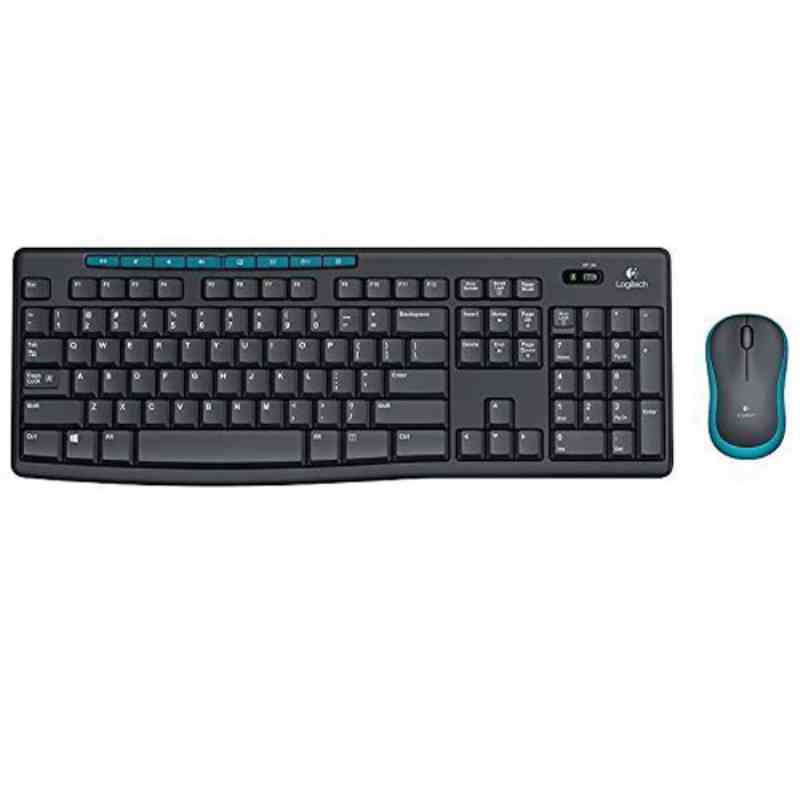 Logitech MK275 Wireless Keyboard and Mouse Combo for Windows, 2.4 GHz Wireless, Compact Wireless Mouse, 8 Multimedia & Shortcut Keys, 2-Year Battery Life, PC/Laptop - Black
